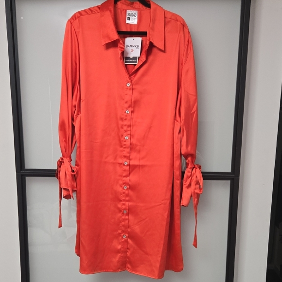 Sammy B. Dresses & Skirts - NWT SAMMY B SILKY SHIRT DRESS. SZ 2X & 3X